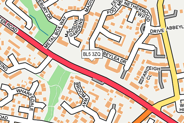 BL5 3ZQ map - OS OpenMap – Local (Ordnance Survey)