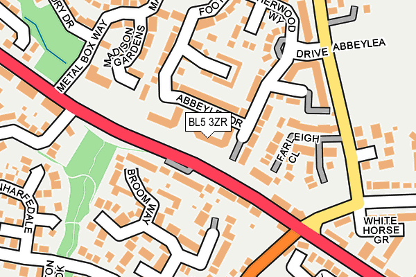 BL5 3ZR map - OS OpenMap – Local (Ordnance Survey)