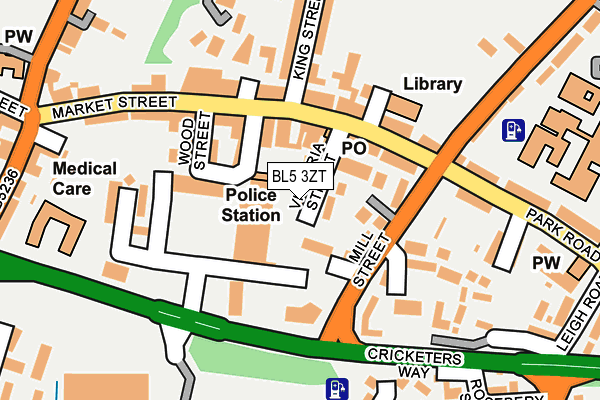 BL5 3ZT map - OS OpenMap – Local (Ordnance Survey)