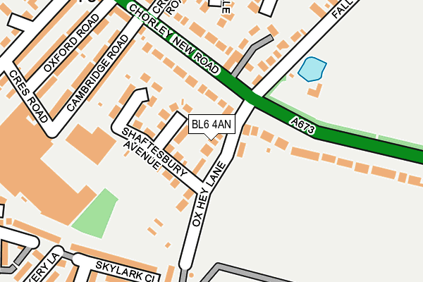 BL6 4AN map - OS OpenMap – Local (Ordnance Survey)