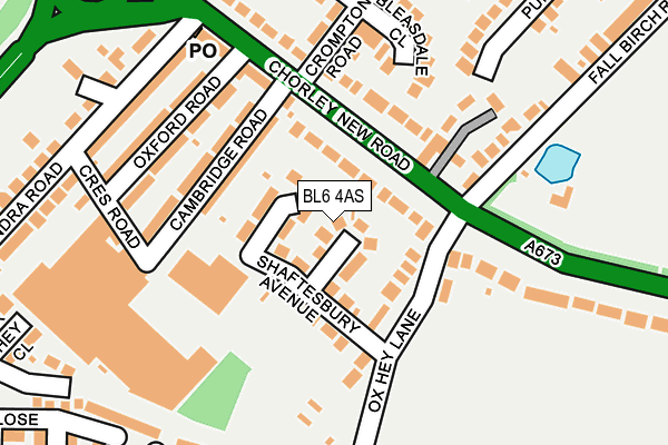 BL6 4AS map - OS OpenMap – Local (Ordnance Survey)