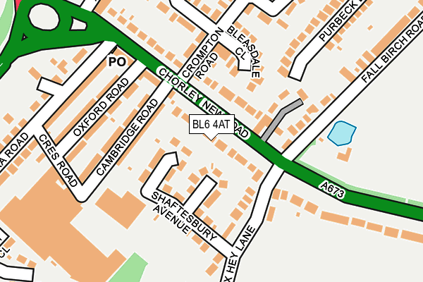 BL6 4AT map - OS OpenMap – Local (Ordnance Survey)