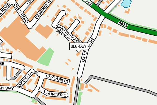 BL6 4AW map - OS OpenMap – Local (Ordnance Survey)