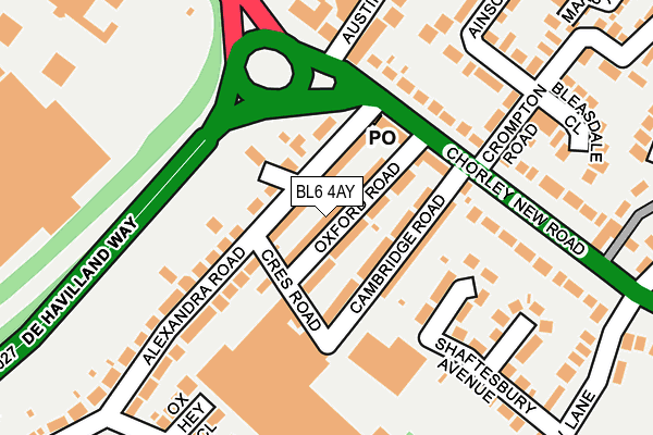 BL6 4AY map - OS OpenMap – Local (Ordnance Survey)