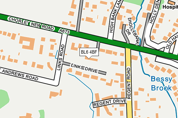 BL6 4BF map - OS OpenMap – Local (Ordnance Survey)