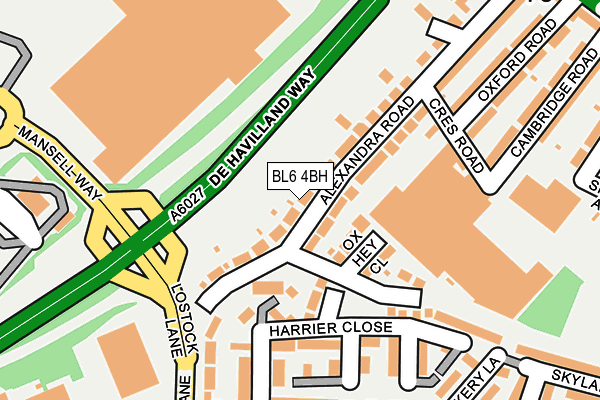 BL6 4BH map - OS OpenMap – Local (Ordnance Survey)