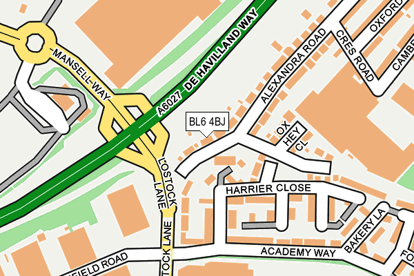 BL6 4BJ map - OS OpenMap – Local (Ordnance Survey)