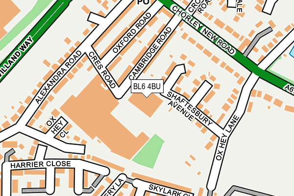 BL6 4BU map - OS OpenMap – Local (Ordnance Survey)
