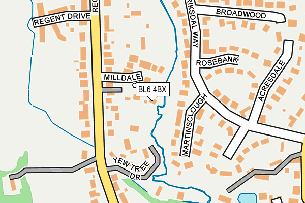BL6 4BX map - OS OpenMap – Local (Ordnance Survey)