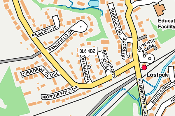 BL6 4BZ map - OS OpenMap – Local (Ordnance Survey)