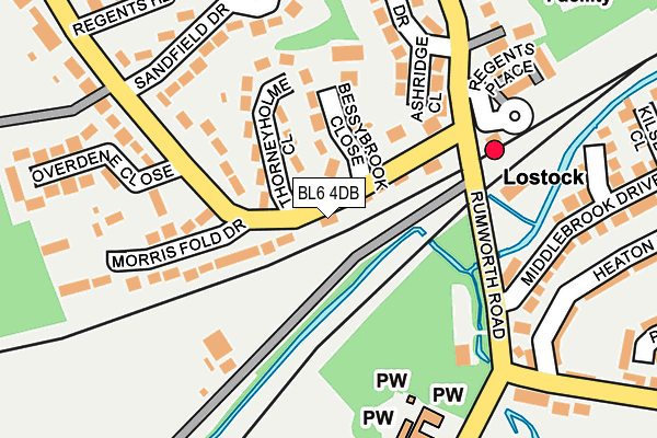 BL6 4DB map - OS OpenMap – Local (Ordnance Survey)