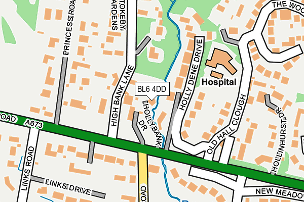 BL6 4DD map - OS OpenMap – Local (Ordnance Survey)