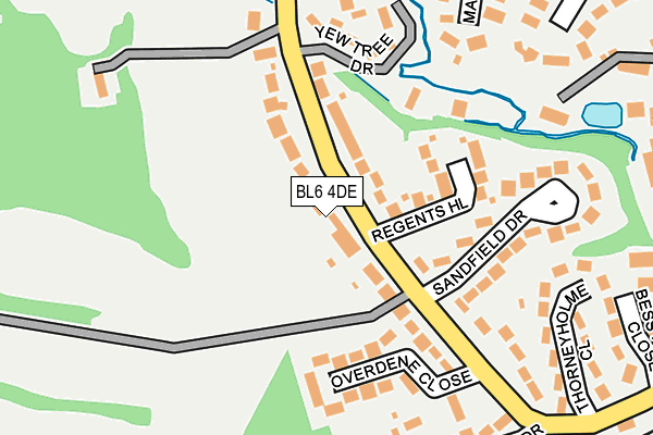 BL6 4DE map - OS OpenMap – Local (Ordnance Survey)