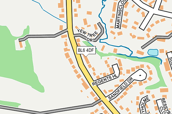 BL6 4DF map - OS OpenMap – Local (Ordnance Survey)