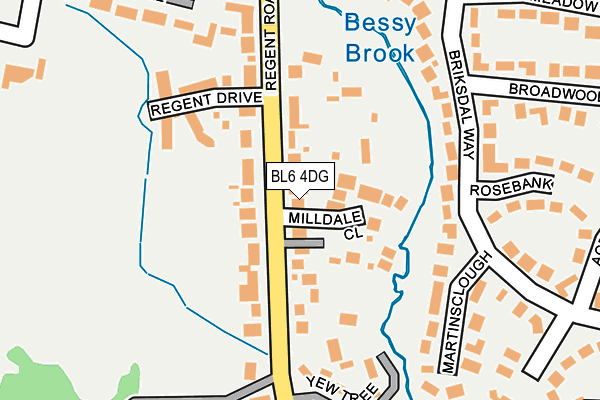 BL6 4DG map - OS OpenMap – Local (Ordnance Survey)