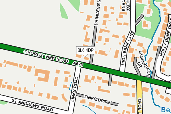 BL6 4DP map - OS OpenMap – Local (Ordnance Survey)
