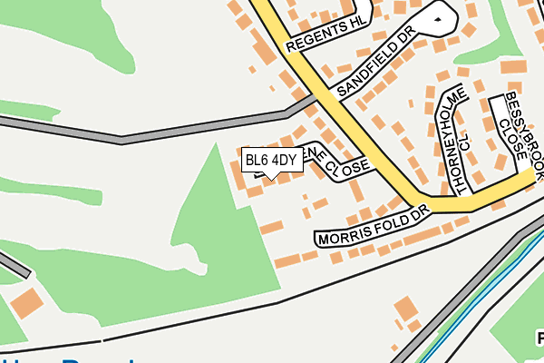 BL6 4DY map - OS OpenMap – Local (Ordnance Survey)