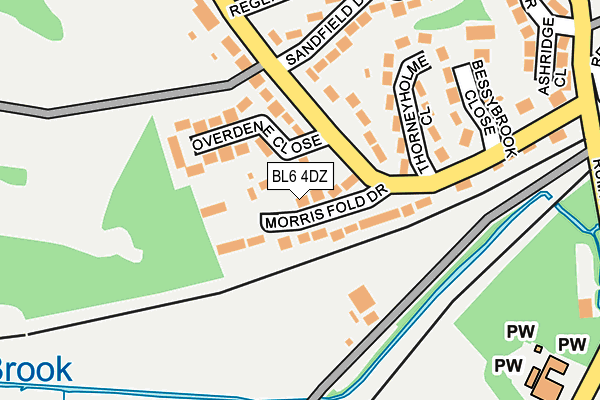 BL6 4DZ map - OS OpenMap – Local (Ordnance Survey)