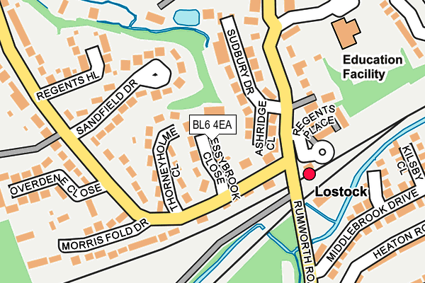 BL6 4EA map - OS OpenMap – Local (Ordnance Survey)