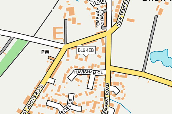 BL6 4EB map - OS OpenMap – Local (Ordnance Survey)