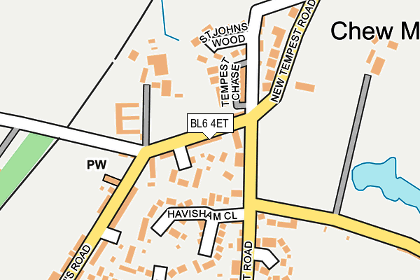 BL6 4ET map - OS OpenMap – Local (Ordnance Survey)