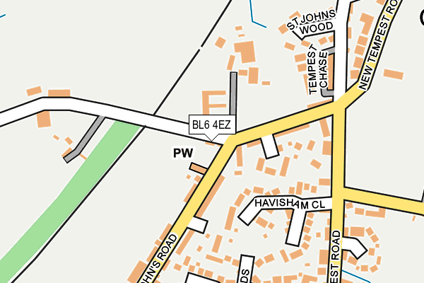 BL6 4EZ map - OS OpenMap – Local (Ordnance Survey)