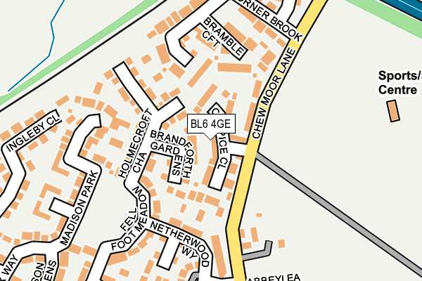 BL6 4GE map - OS OpenMap – Local (Ordnance Survey)