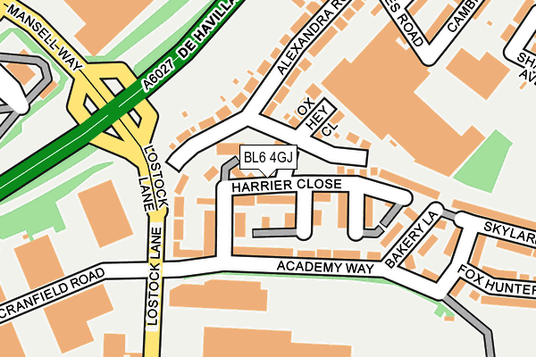 BL6 4GJ map - OS OpenMap – Local (Ordnance Survey)