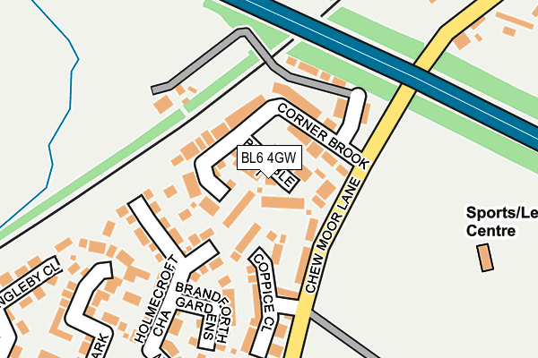 BL6 4GW map - OS OpenMap – Local (Ordnance Survey)