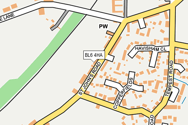BL6 4HA map - OS OpenMap – Local (Ordnance Survey)