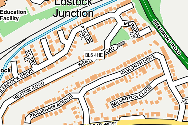 BL6 4HE map - OS OpenMap – Local (Ordnance Survey)