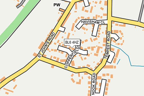 BL6 4HZ map - OS OpenMap – Local (Ordnance Survey)