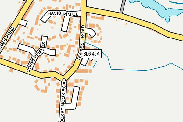 BL6 4JA map - OS OpenMap – Local (Ordnance Survey)