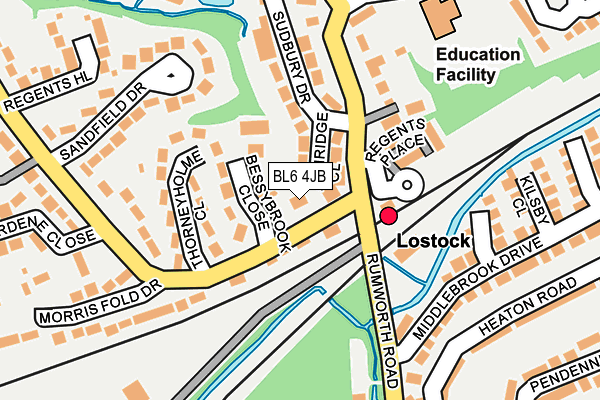 BL6 4JB map - OS OpenMap – Local (Ordnance Survey)