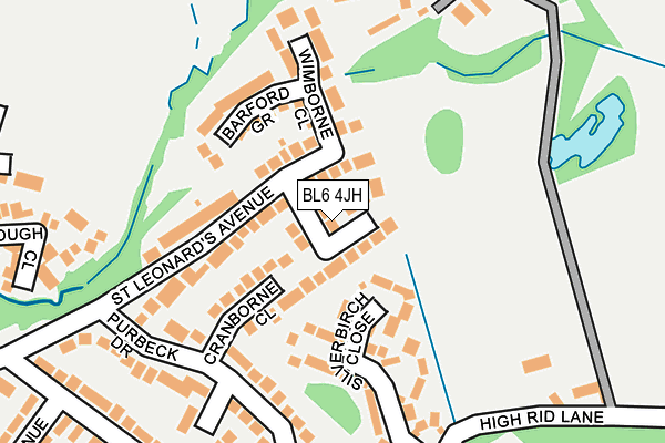 BL6 4JH map - OS OpenMap – Local (Ordnance Survey)