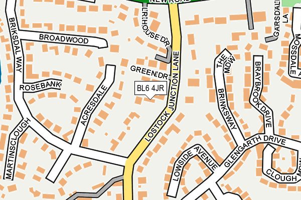 BL6 4JR map - OS OpenMap – Local (Ordnance Survey)