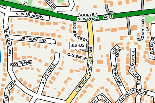 BL6 4JS map - OS OpenMap – Local (Ordnance Survey)