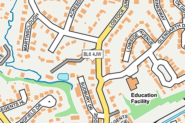 BL6 4JW map - OS OpenMap – Local (Ordnance Survey)