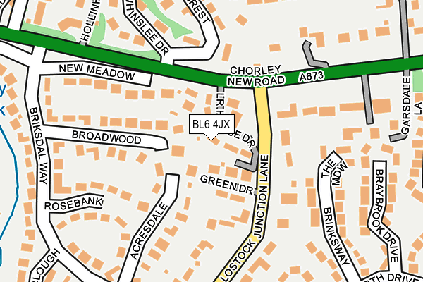 BL6 4JX map - OS OpenMap – Local (Ordnance Survey)