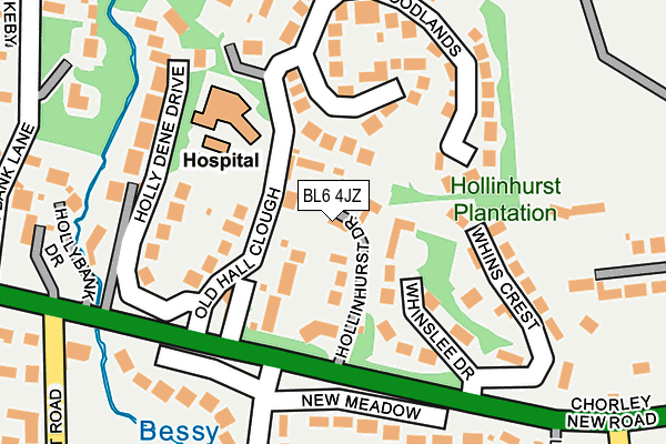 BL6 4JZ map - OS OpenMap – Local (Ordnance Survey)