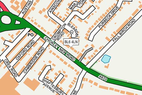 BL6 4LN map - OS OpenMap – Local (Ordnance Survey)