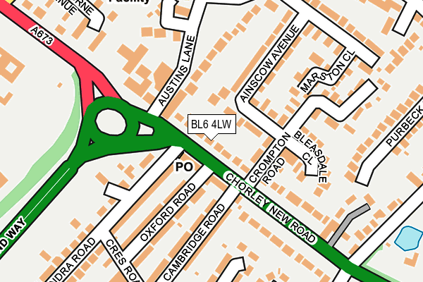 BL6 4LW map - OS OpenMap – Local (Ordnance Survey)