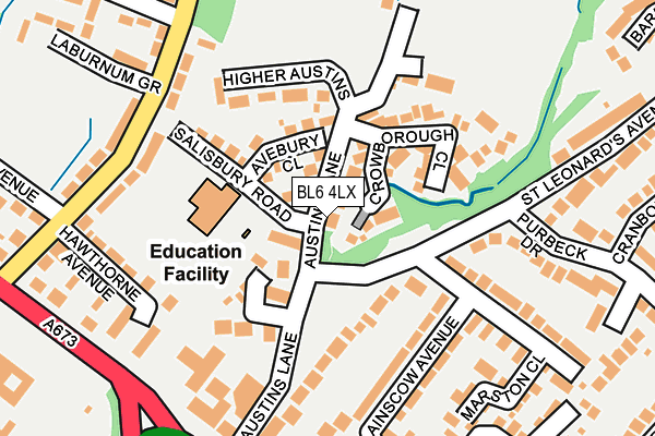 BL6 4LX map - OS OpenMap – Local (Ordnance Survey)