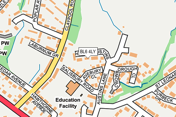 BL6 4LY map - OS OpenMap – Local (Ordnance Survey)