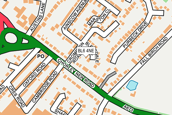 BL6 4NE map - OS OpenMap – Local (Ordnance Survey)