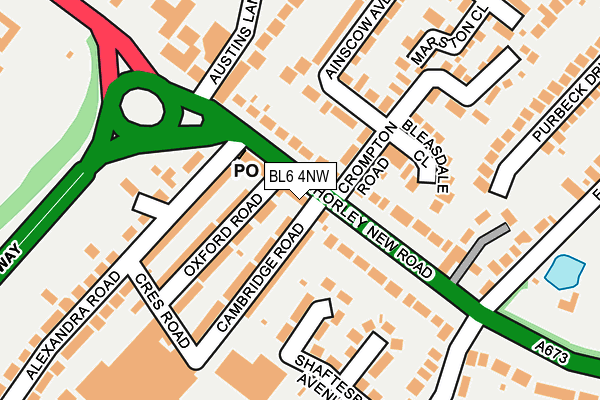 BL6 4NW map - OS OpenMap – Local (Ordnance Survey)