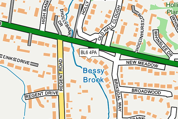 BL6 4PA map - OS OpenMap – Local (Ordnance Survey)