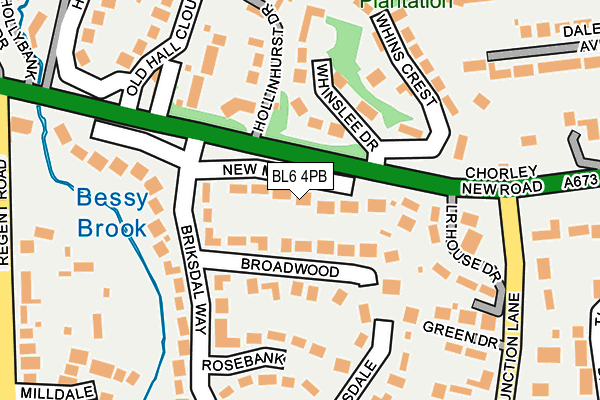 BL6 4PB map - OS OpenMap – Local (Ordnance Survey)