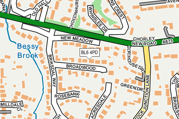 BL6 4PD map - OS OpenMap – Local (Ordnance Survey)