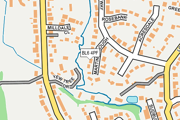 BL6 4PF map - OS OpenMap – Local (Ordnance Survey)